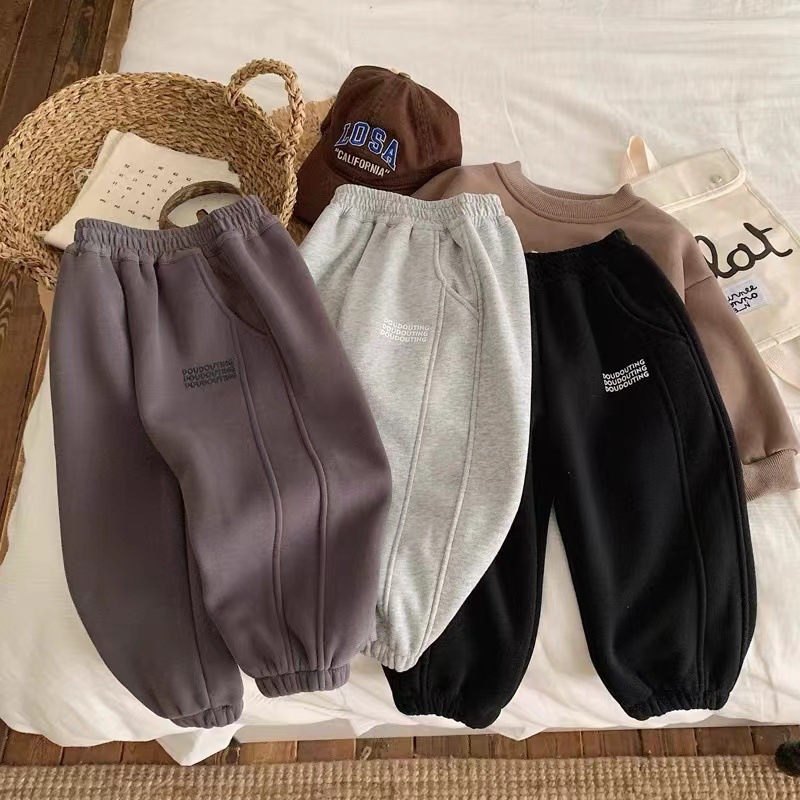 Dječje hlače za dječake s flis podstavom, zimske, 95% pamuka, elastični pojas, uzrast 3–8 godina