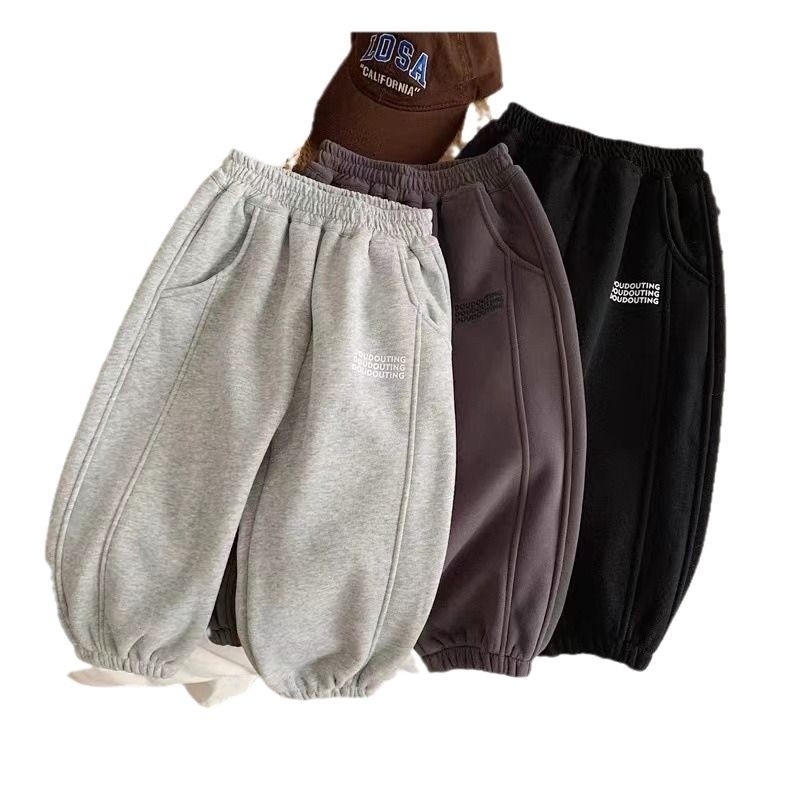 Dječje hlače za dječake s flis podstavom, zimske, 95% pamuka, elastični pojas, uzrast 3–8 godina