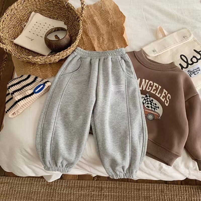 Dječje hlače za dječake s flis podstavom, zimske, 95% pamuka, elastični pojas, uzrast 3–8 godina