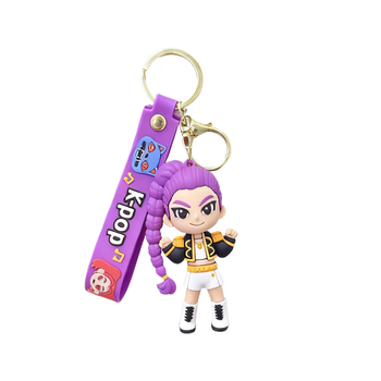 Gardenia silikonski privjesak za ključeve – karikaturalni stil, dar za blagdane (Božić)