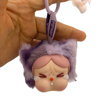 Κλειδοθήκη με βινυλικό πρόσωπο, σειρά Leopard Cat, γλυκό μαλακό κρεμαστό για αυτοκίνητα και τσάντες