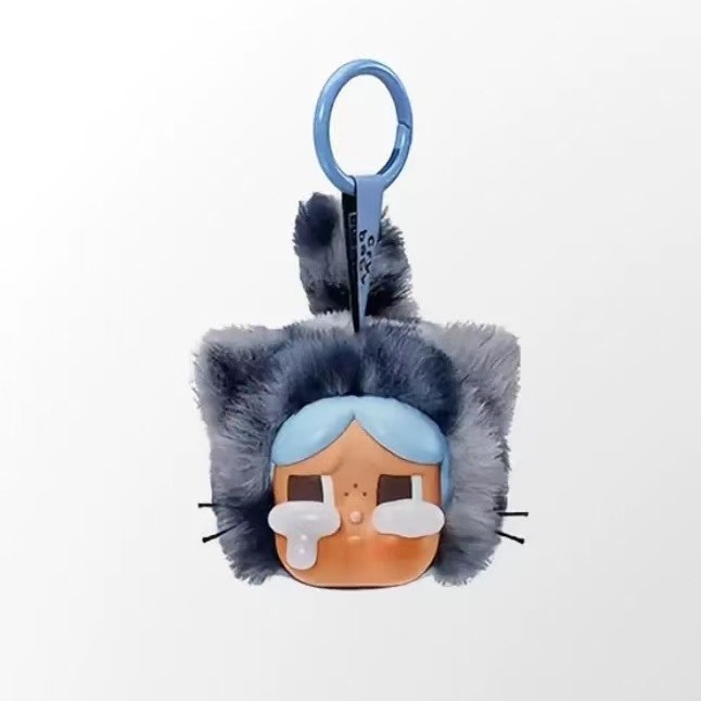 Κλειδοθήκη με βινυλικό πρόσωπο, σειρά Leopard Cat, γλυκό μαλακό κρεμαστό για αυτοκίνητα και τσάντες