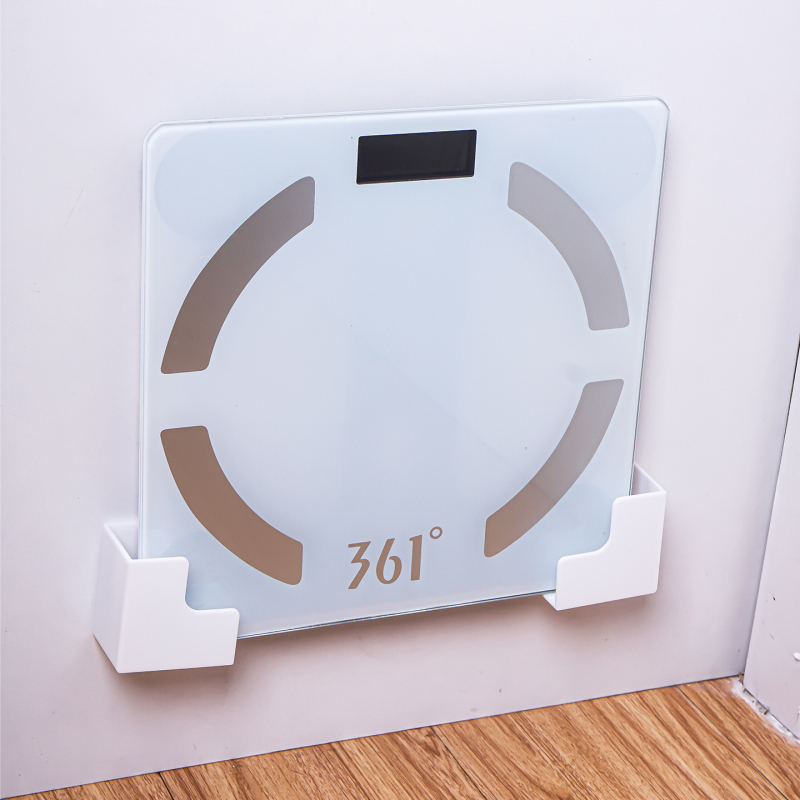 Suport montat pe perete pentru cântar digital – fără găuri, spațiu de depozitare pentru cântare corporale universale