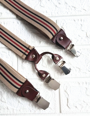 Kožne naramenice s četiri klipsa, podesiva duljina, jaka elastičnost, mogućnost prilagodbe