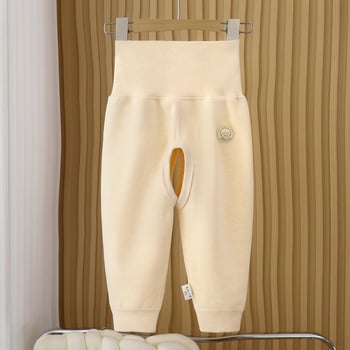 Medvilninės vaikiškos kelnės su atvira tarpviete ir aukštu liemeniu, 95% medvilnė, 1–3 metų, pavasaris ir ruduo