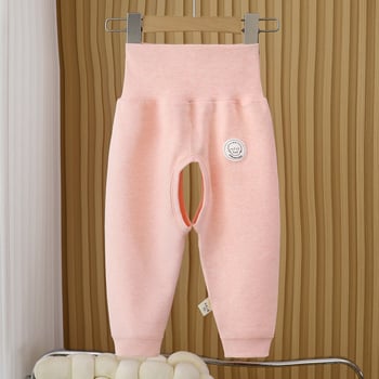 Medvilninės vaikiškos kelnės su atvira tarpviete ir aukštu liemeniu, 95% medvilnė, 1–3 metų, pavasaris ir ruduo