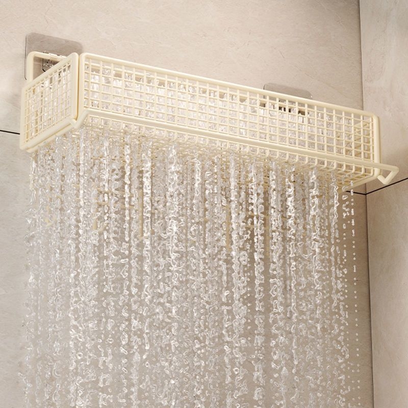 Željezni zidni ormar za kupaonicu, nordičkog stila, 6 etaža, držač za sušilo za kosu, bez bušenja