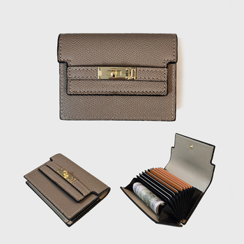 Portcard pentru femei din PU, capacitate mare, rezistent la uzură, căptușire din poliester