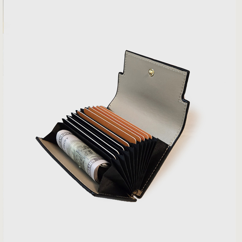 Portcard pentru femei din PU, capacitate mare, rezistent la uzură, căptușire din poliester