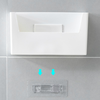 Raft de baie montat pe perete, fără găuri, din plastic, un singur nivel, stil modern minimalist