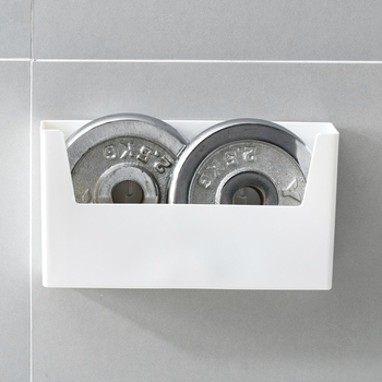 Raft de baie montat pe perete, fără găuri, din plastic, un singur nivel, stil modern minimalist