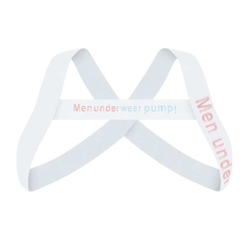 Bandă de piept bondage pentru bărbați, cu decor muscular elastic (Material: cauciuc-nylon; Elasticitate: puternică; Lungime: ne reglabilă; Brand: PUMP; Personalizare disponibilă)