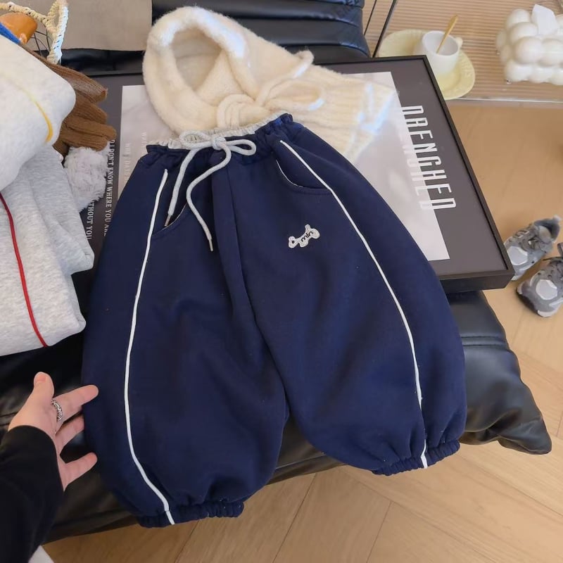 Colanți pentru copii în stil coreean, căptuțiți cu fleece, țesătură Huamian, 60% bumbac, model desen animat, talie medie cu elastic, pentru iarnă