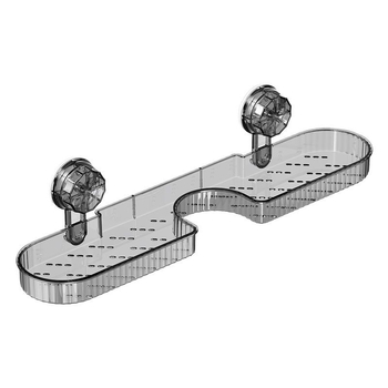 Raft de depozit pentru robinet cu ventuză - ABS, montat pe perete, 2 etaje, finisaj vopsire prin uscare, încărcătură 5–10 kg