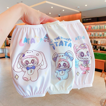 Vaikų rankovinių apsaugų komplektas su karikatūriniu raštu - anti-fouling audinys, unisex, 1–13 metų, tinkama žiemai, pavasariui ir rudeniui.