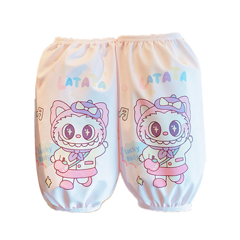 Vaikų rankovinių apsaugų komplektas su karikatūriniu raštu - anti-fouling audinys, unisex, 1–13 metų, tinkama žiemai, pavasariui ir rudeniui.