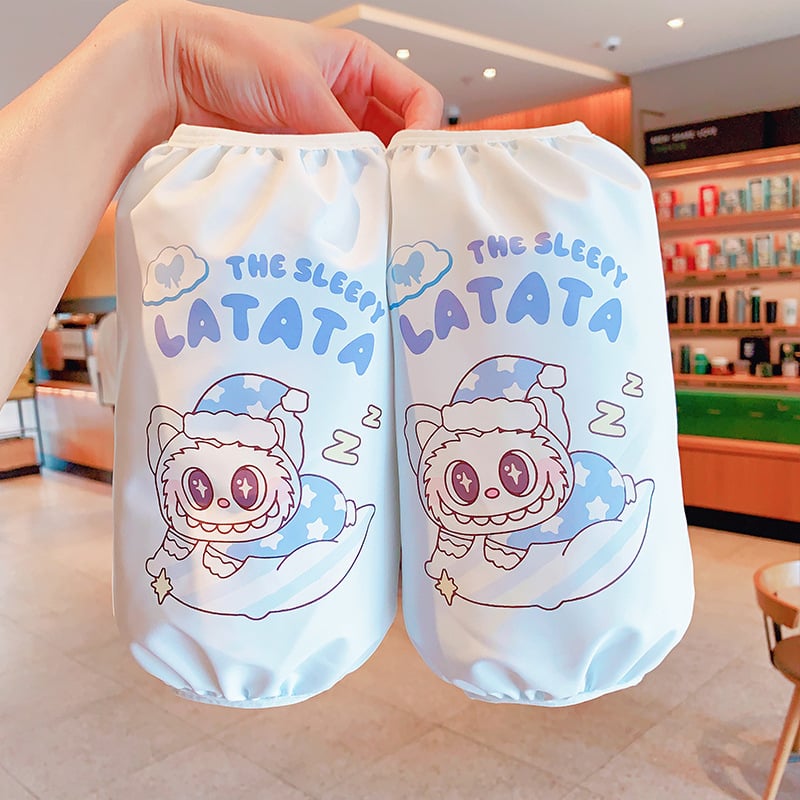 Vaikų rankovinių apsaugų komplektas su karikatūriniu raštu - anti-fouling audinys, unisex, 1–13 metų, tinkama žiemai, pavasariui ir rudeniui.