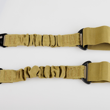 Bretea tactică cu două puncte pentru echipament outdoor, 3 clipsuri, lungime reglabilă, elasticitate puternică, compatibilă pentru încrucișare