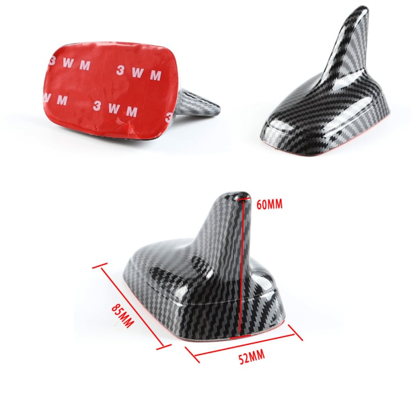 Antena radio auto cu textură de carbon, design în formă de fin de rechin, montaj cu pastă, compatibilitate universală