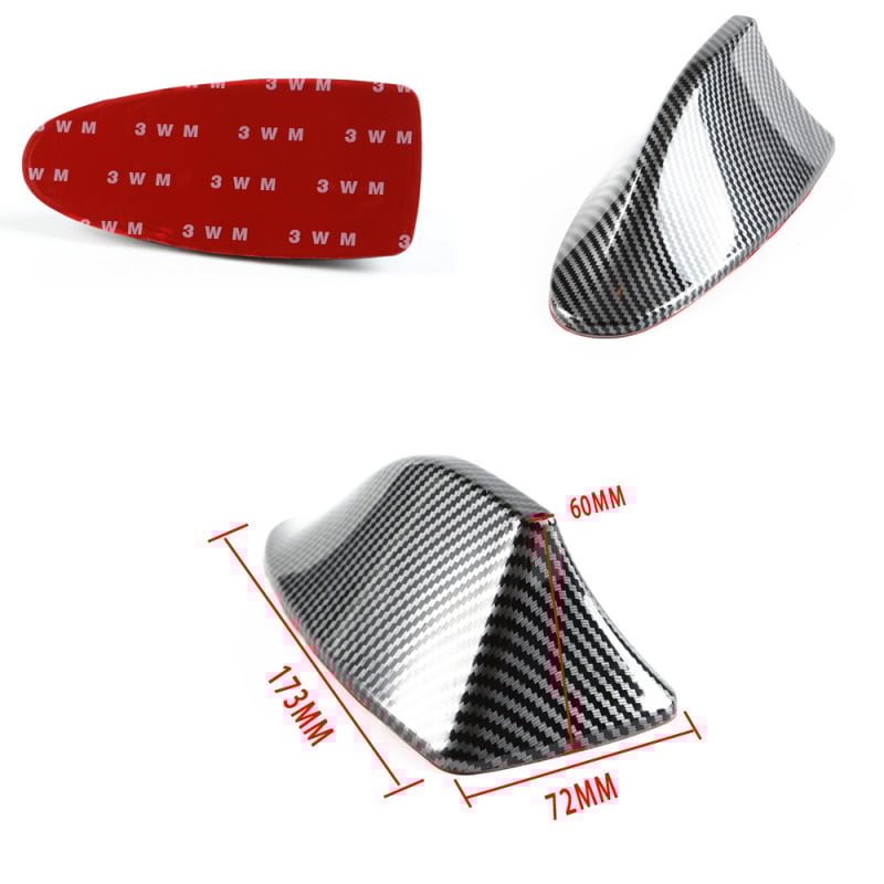 Antena radio auto cu textură de carbon, design în formă de fin de rechin, montaj cu pastă, compatibilitate universală