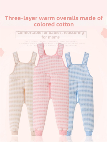 Zīdaiņu pidžāmas bikses ar quilted pildījumu, flīsa odere, atvērums starp kājām, augsts viduklis, rudens-ziema, trīs slāņu siltums, 89.5% kokvilna