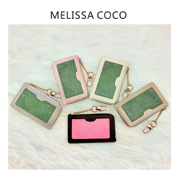 Novčanik za kartice i kovance s kontrastnim dizajnom boja, Melissa Coco PU, gradska jednostavnost, ultra lagan, 1 preklop