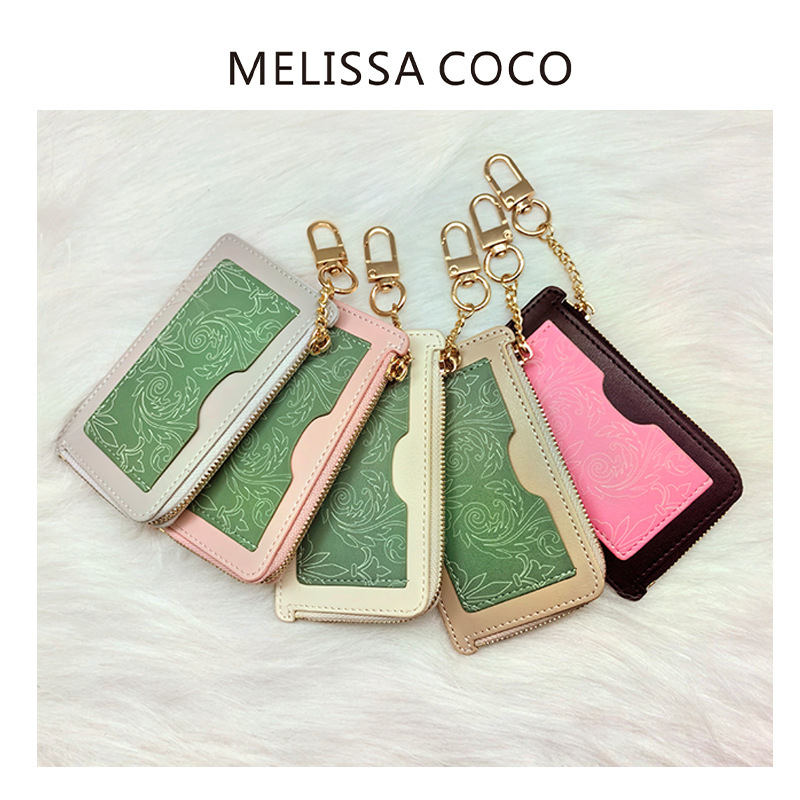 Novčanik za kartice i kovance s kontrastnim dizajnom boja, Melissa Coco PU, gradska jednostavnost, ultra lagan, 1 preklop