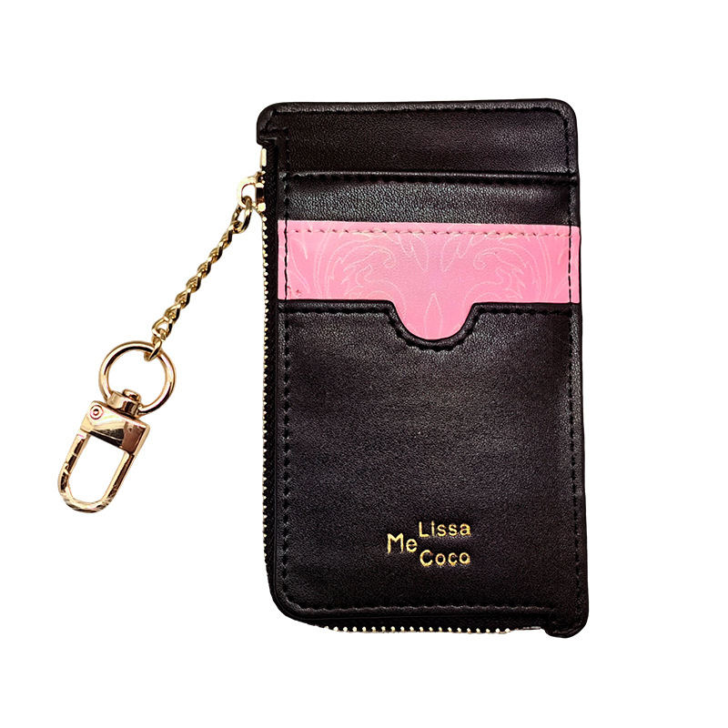 Novčanik za kartice i kovance s kontrastnim dizajnom boja, Melissa Coco PU, gradska jednostavnost, ultra lagan, 1 preklop