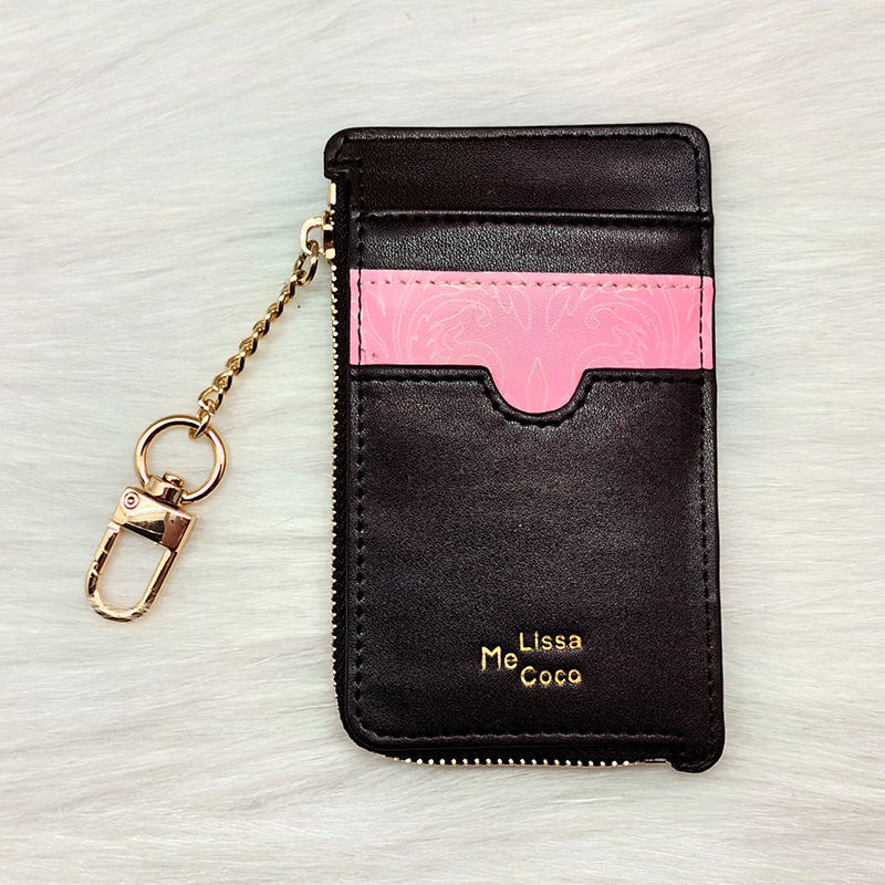 Novčanik za kartice i kovance s kontrastnim dizajnom boja, Melissa Coco PU, gradska jednostavnost, ultra lagan, 1 preklop