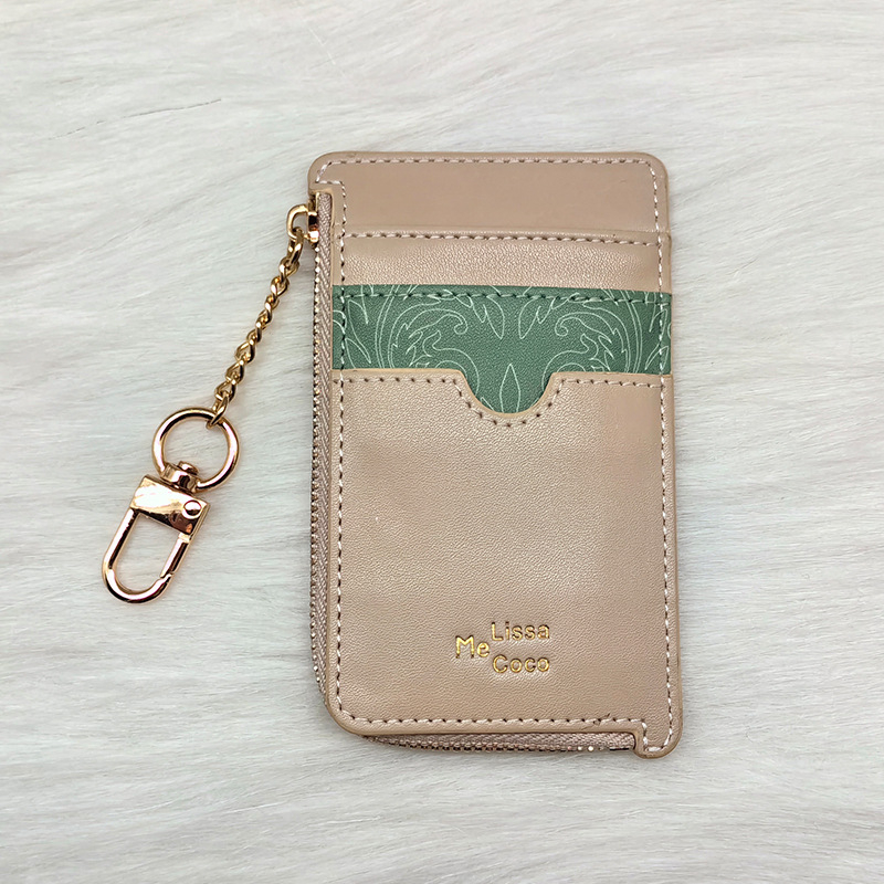 Novčanik za kartice i kovance s kontrastnim dizajnom boja, Melissa Coco PU, gradska jednostavnost, ultra lagan, 1 preklop