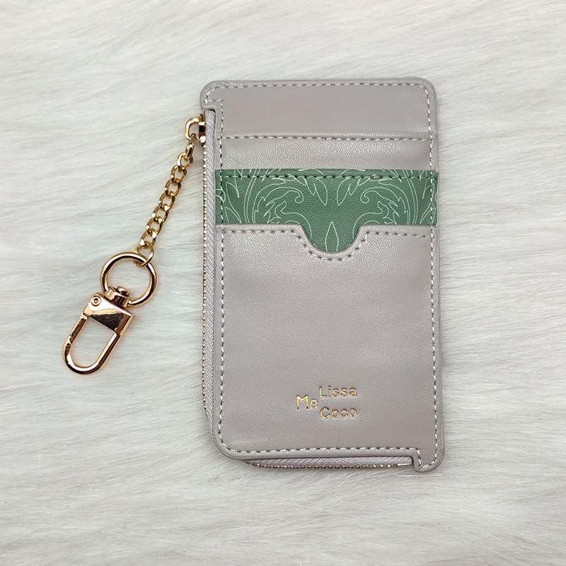 Novčanik za kartice i kovance s kontrastnim dizajnom boja, Melissa Coco PU, gradska jednostavnost, ultra lagan, 1 preklop