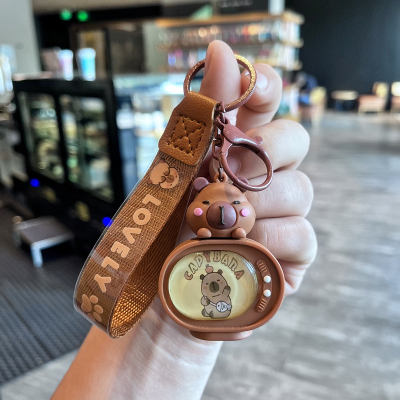 Kapibara Svijetleći Ključni Privjesak, Silikonski Privjesak s Karikaturom