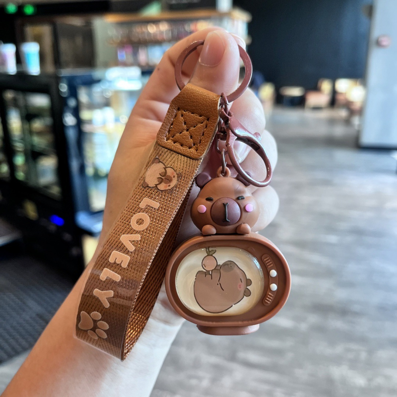 Kapibara Svijetleći Ključni Privjesak, Silikonski Privjesak s Karikaturom