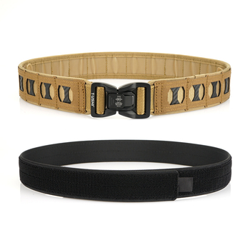 Curea tactică din nylon cu cataramă din aliaj, închidere cu cataramă, lățime groasă (>4 cm), finisaj placare electrolitică