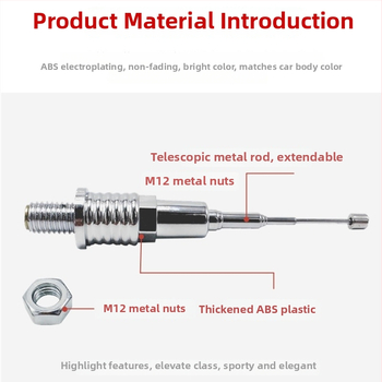 Elektriskā motocikla bagāžnieka dekoratīvs papildinājums: antenas modifikācija, izstiepjama karoga stabs, falcona motīvs; GB811-2022B; Visas sezonas; Pāriem; Materiāls: Cits; Zīmols: Cits
