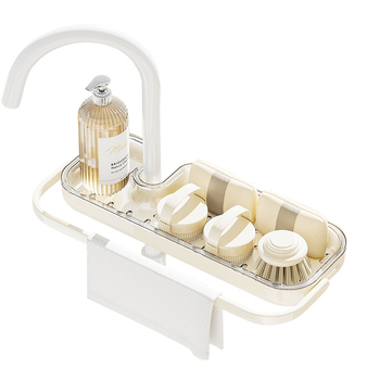 Kuhinjska polica za krpe i ručnike — Višestruka, prenosna, ABS+PET, stolna instalacija, 1 etaža