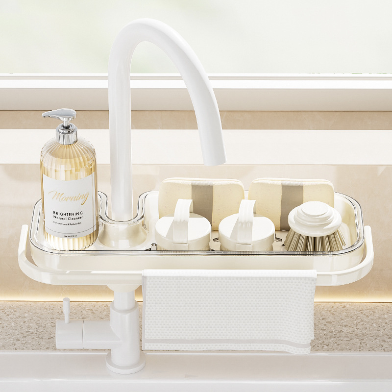 Kuhinjska polica za krpe i ručnike — Višestruka, prenosna, ABS+PET, stolna instalacija, 1 etaža