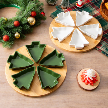 Porcelanski dijeljeni tanjur, skandinavskog stila, nepravilnog oblika, pogodan za mikrovalnu pećnicu