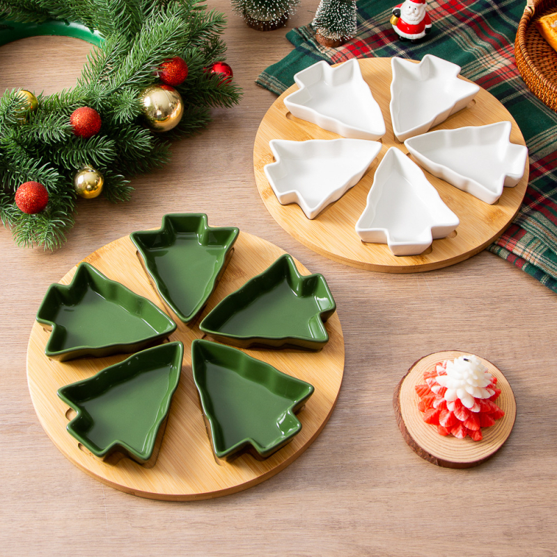 Porcelanski dijeljeni tanjur, skandinavskog stila, nepravilnog oblika, pogodan za mikrovalnu pećnicu