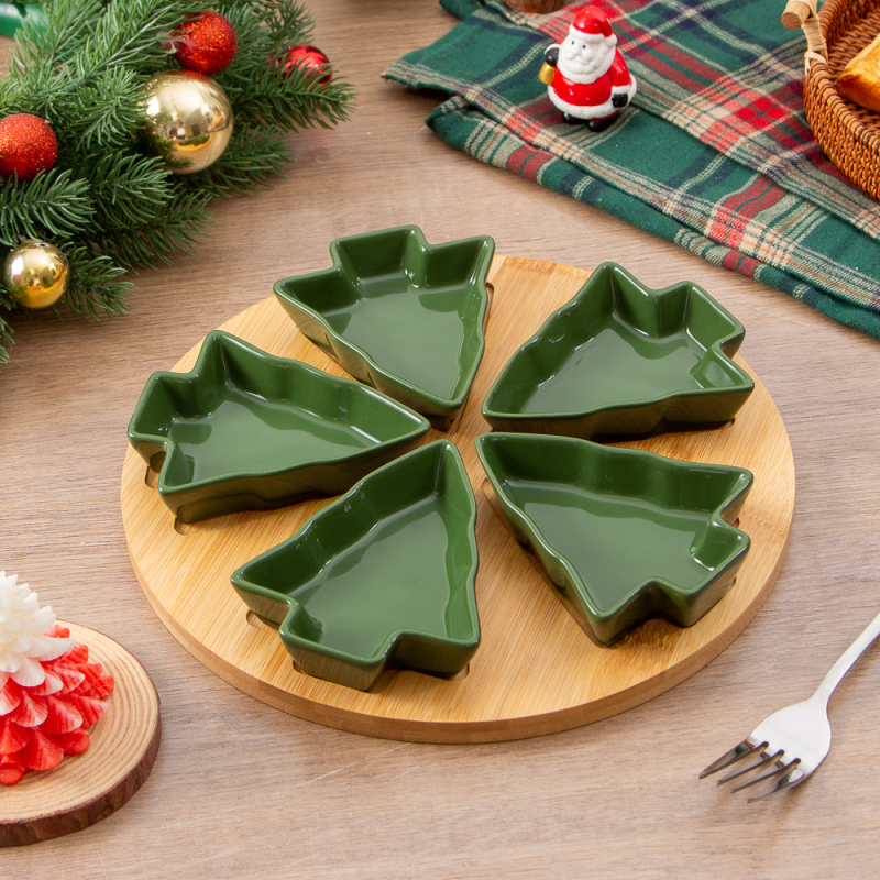 Porcelanski dijeljeni tanjur, skandinavskog stila, nepravilnog oblika, pogodan za mikrovalnu pećnicu