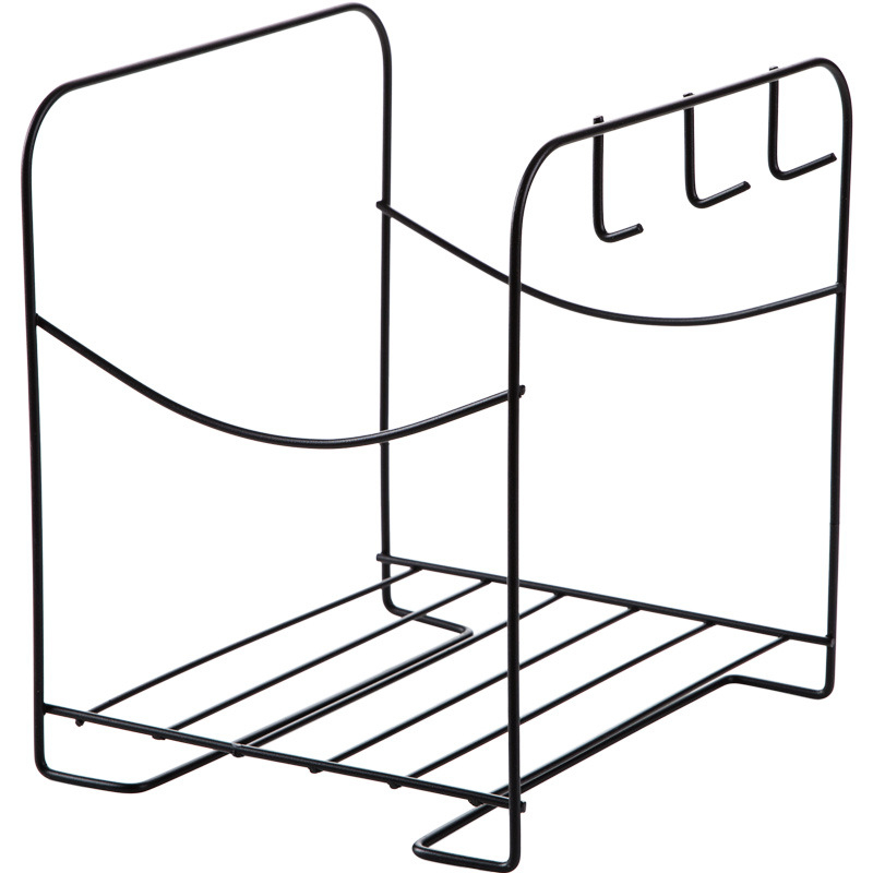 Dvoetažni metalni kupaonski stalak za umivaonik i papuče, samostojeći, moderan minimalistički japanski stil