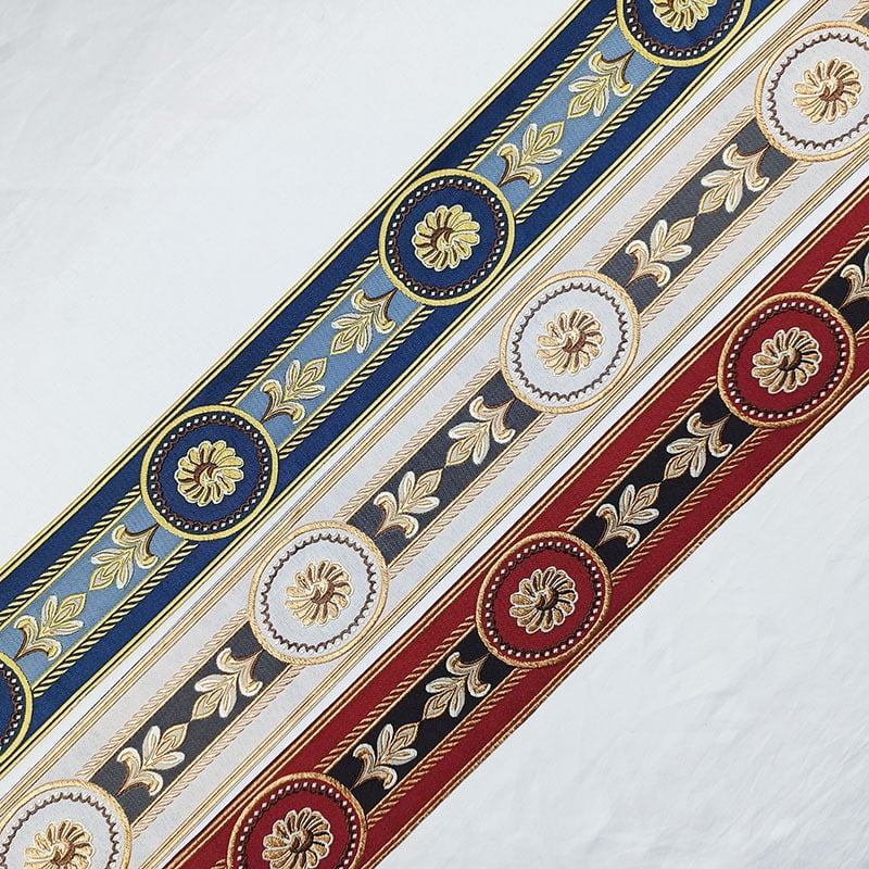 Jacquard čipkasta traka u europskom stilu za zavjese, jastuke, stolne trake i prekrivače