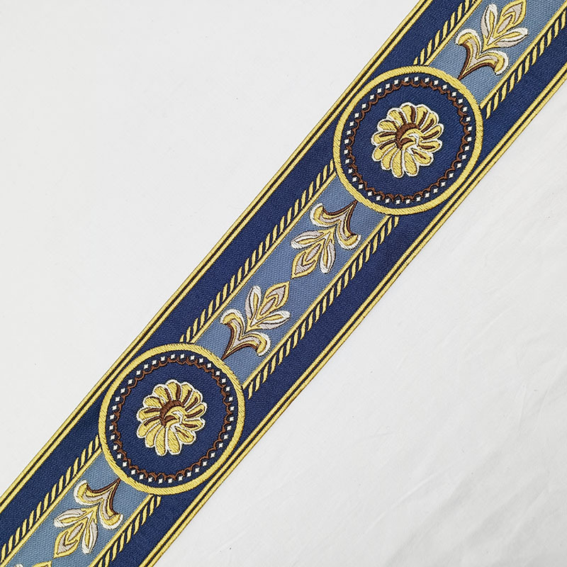 Jacquard čipkasta traka u europskom stilu za zavjese, jastuke, stolne trake i prekrivače