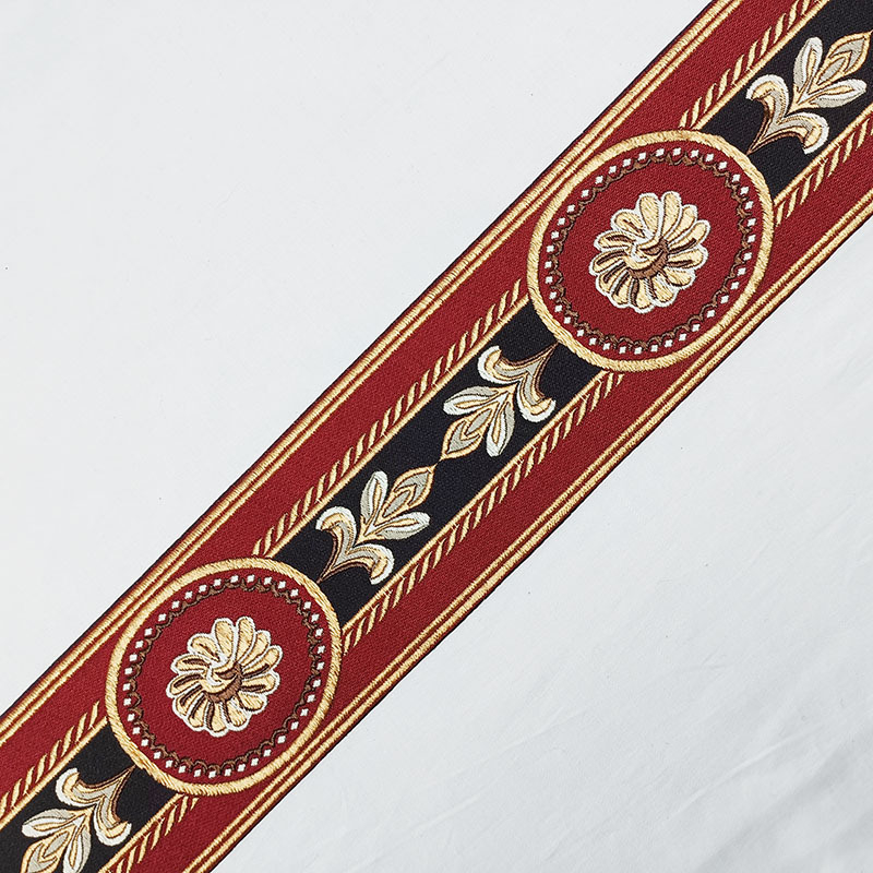 Jacquard čipkasta traka u europskom stilu za zavjese, jastuke, stolne trake i prekrivače