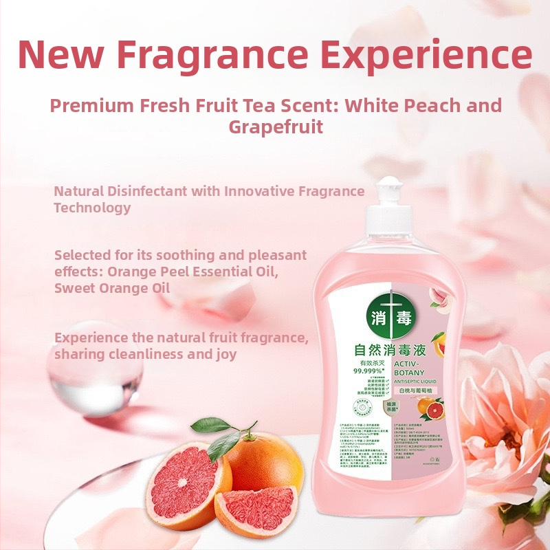 Natūralus dezinfekcinis skystis namų paviršiams – 500 ml, saugus dėmių valymas, tinka virtuvei, voniai ir automobiliui