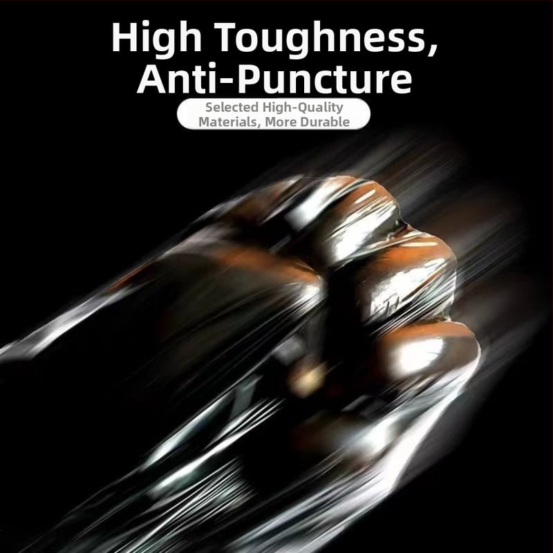 HDPE šiukšlių maišeliai su perforuota ritė, storinami, plokščios burnos tipas, 100 vnt