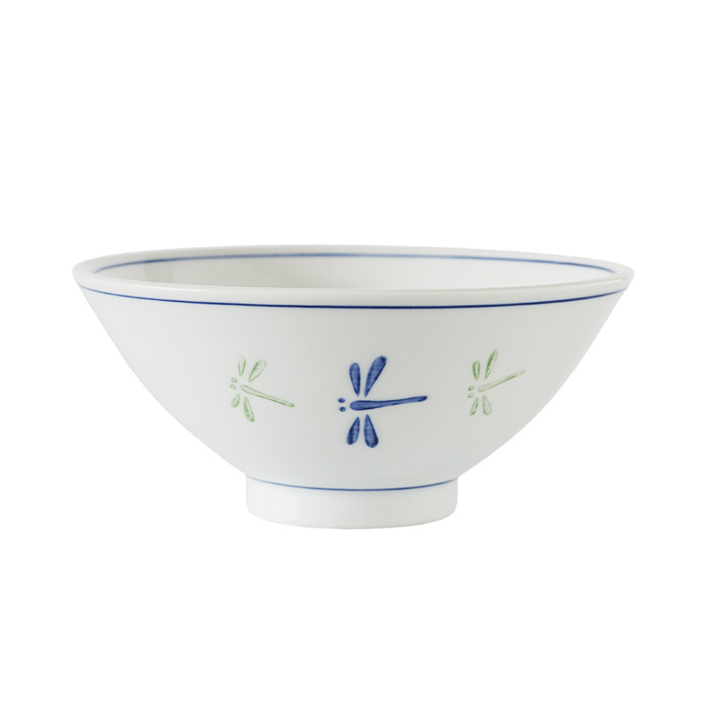 Porcelanska jušna zdjela Nishida Muyu, japanski stil, karikatura uzorak, pogodno za mikrovalnu pećnicu, otisnut logotip