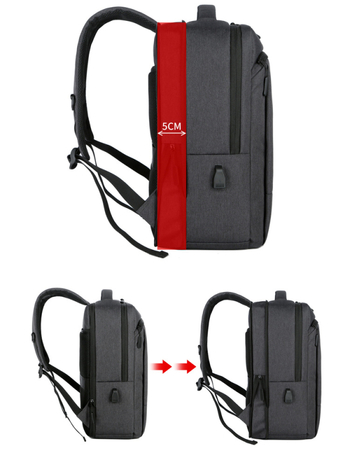 Bossall Proširivi Nylon Ruksak Za Notebook, Personalizacija Loga, 20–35L, Otporn na Habanje, Trake s Zračnim Jastukom