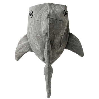 Σακίδιο με μοτίβο καρχαρία, unisex, στυλ δρόμου, καμβάς, χωρητικότητα κάτω από 20 L, ιμάντες με αερόσακο