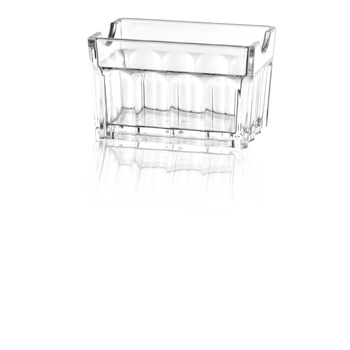 Skaidrs akrila taisnstūrveida cukura paciņu un tējas maisiņu turētājs, zobu bakstāmo kociņu un vizītkartes turētājs, PMMA, Kinder, pirmās klases kvalitāte, mūsdienīgs stils.